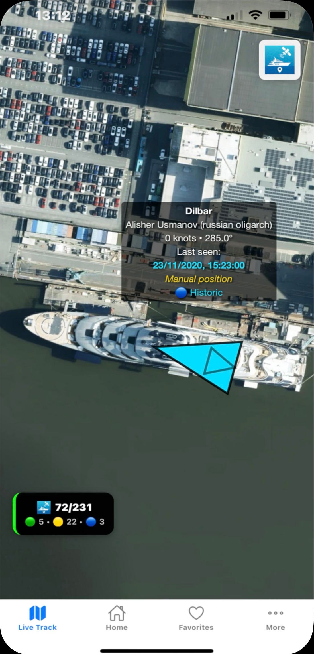 Superyacht Tracker Application